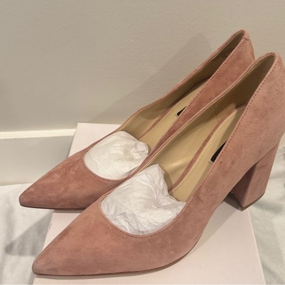 Nine West Women’s Pink Suede Udele Dress Pumps, women’s shoes pump, Heel size 9 - Picture 7 of 14
